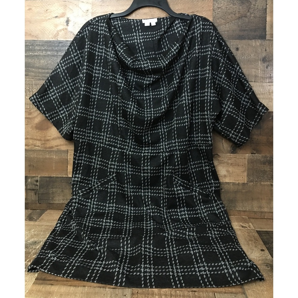 London Times Dress Women 14W Stretch Pockets Retro Dark Academia Career Office